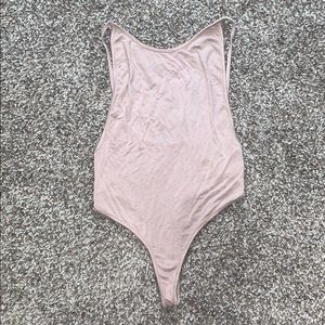 🌸Taupe backless body suit